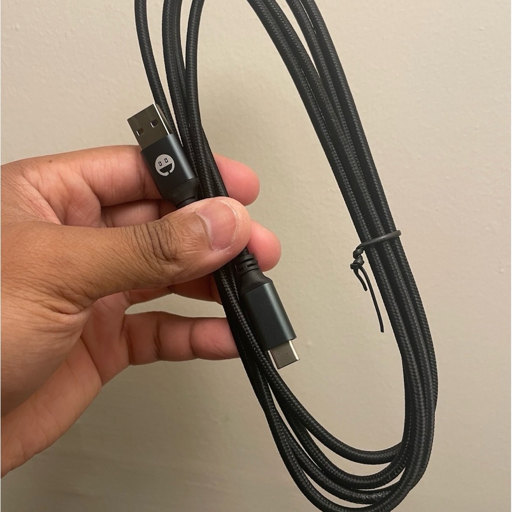 Black USB-C Charging Cable (Ver. 1) (Laptop, Computer, Phone, & etc) (10-12ft)